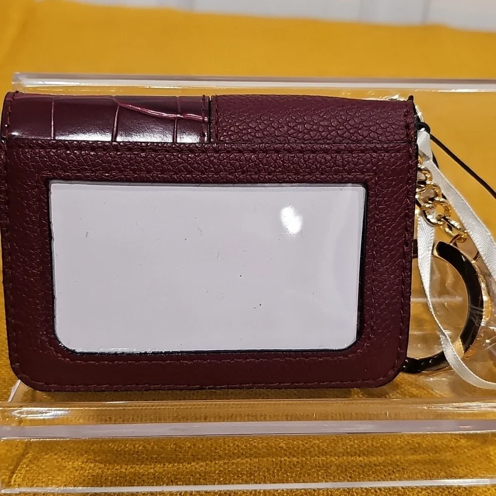 Victoria's Secret Burgundy Keychain Cardholder NWT